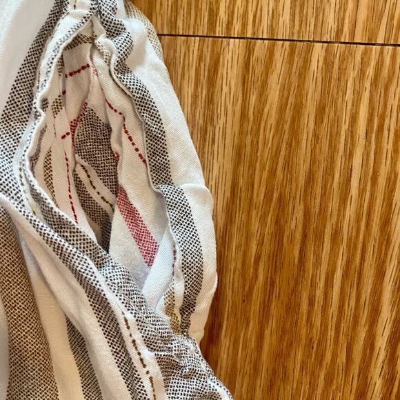 Japana Striped White Button-up Shirt Dress Womens Small - Picture 7 of 16